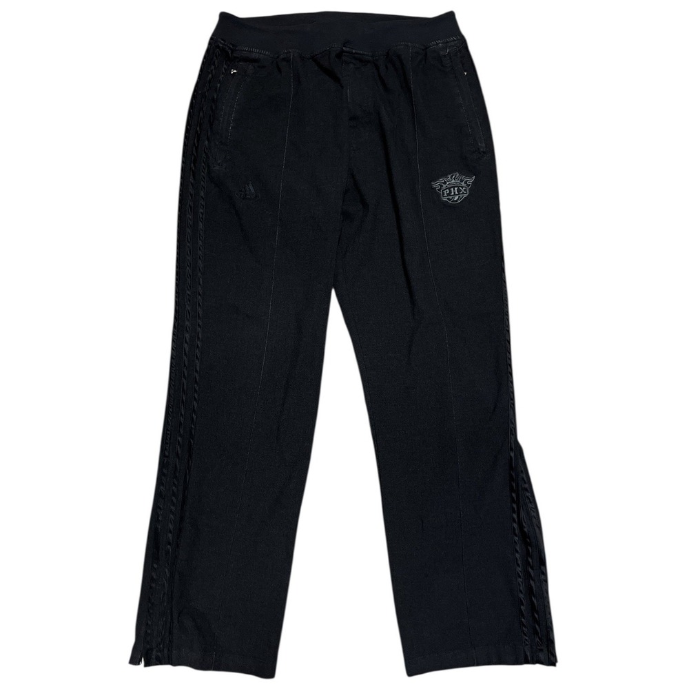 Adidas Phoenix Suns NBA Team Issued Pants Black M PHX‎ Flame Logo Lounge Leg Zip